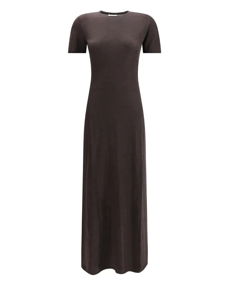 Ferragamo short-sleeves maxi dress - Braun Braun