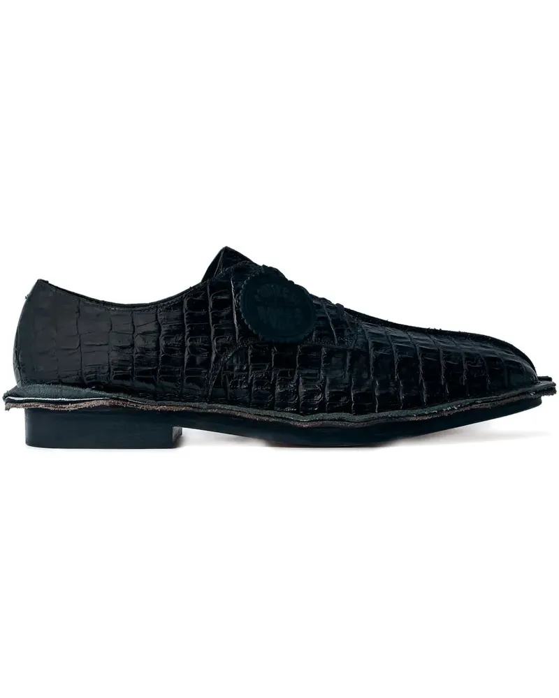 Martine Rose x Clarks Derby-Schuhe mit Kroko-Optik - Schwarz Schwarz