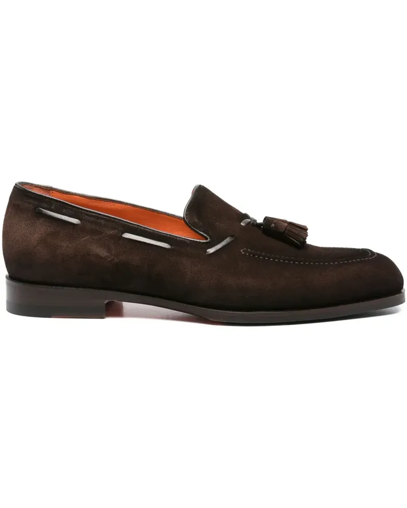 Santoni Segelschuhe aus Leder - Braun Braun