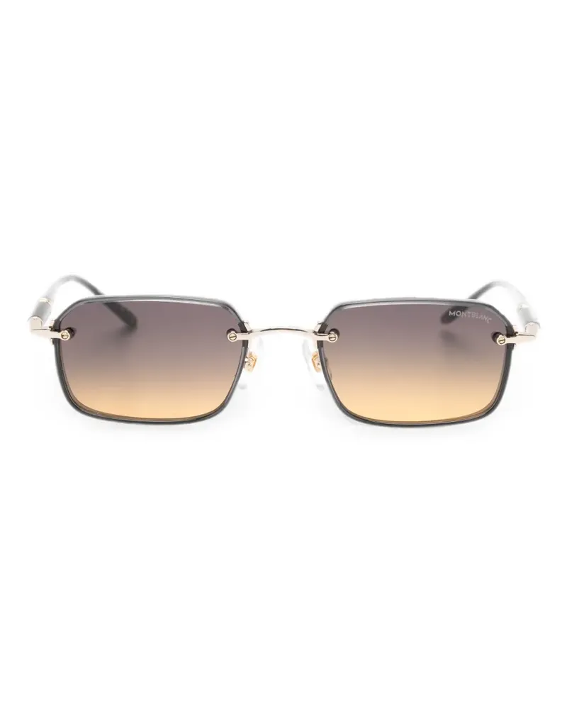 Montblanc rectangle-frame sunglasses - Schwarz Schwarz
