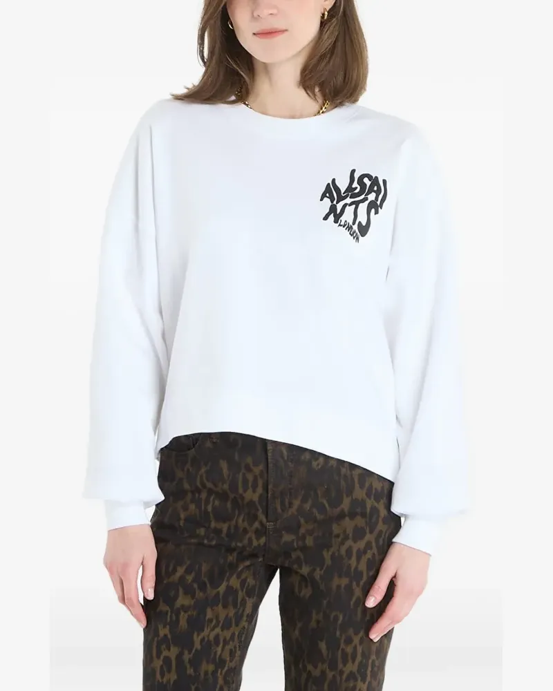 AllSaints Pullover mit Logo-Print - Weiß Weiß