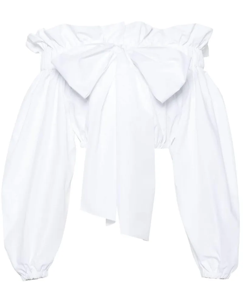 Patou Cropped-Top mit Schleifendetail - Weiß Weiß