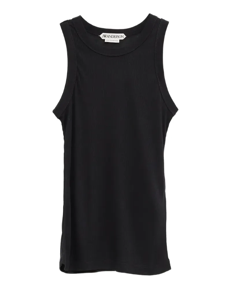 J.W.Anderson Semi-transparentes Tanktop - Schwarz Schwarz