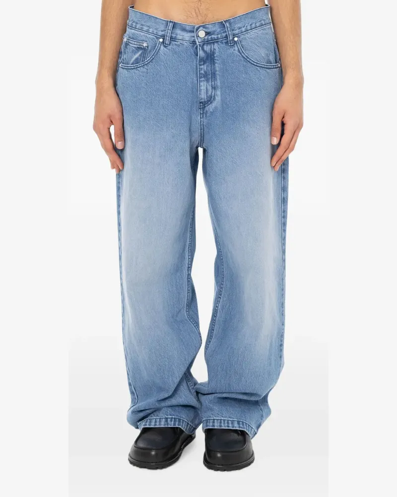 Arte Antwerp Straight-Leg-Jeans mit Logo-Stickerei - Blau Blau