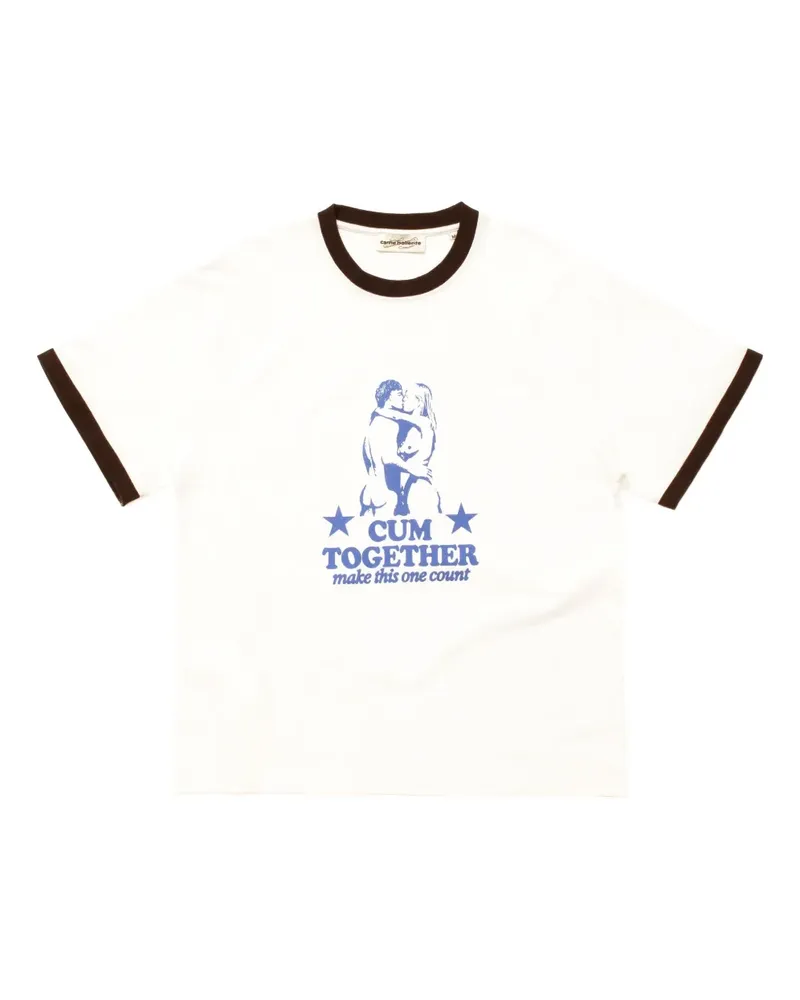 Carne Bollente ringer graphic t-shirt - Weiß Weiß