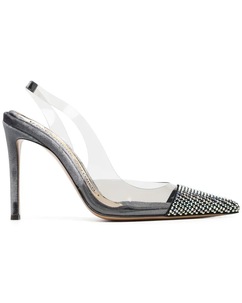 Alexandre Vauthier Slingback-Pumps mit Strass Weiß