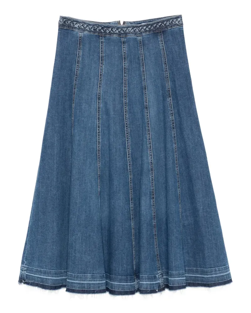 Liu Jo braided A-line midi skirt - Blau Blau
