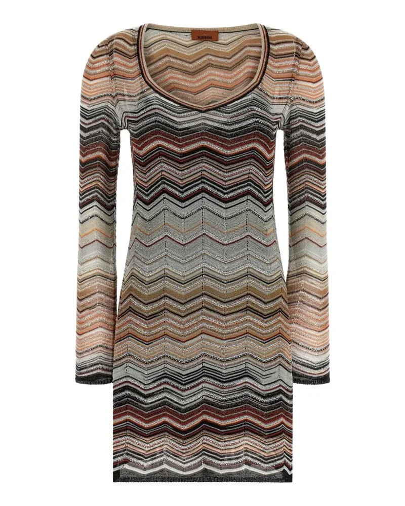Missoni chevron sequin appliqué mini dress - Nude Nude