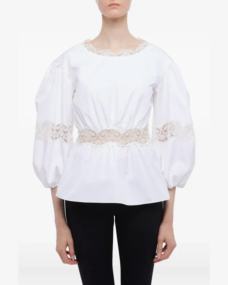 Giambattista Valli lace-detail blouse - Weiß Weiß