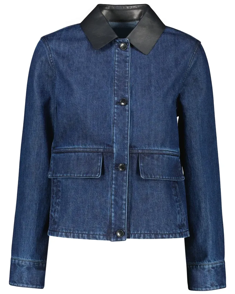 Yves Salomon Klassische Jeansjacke - Blau Blau