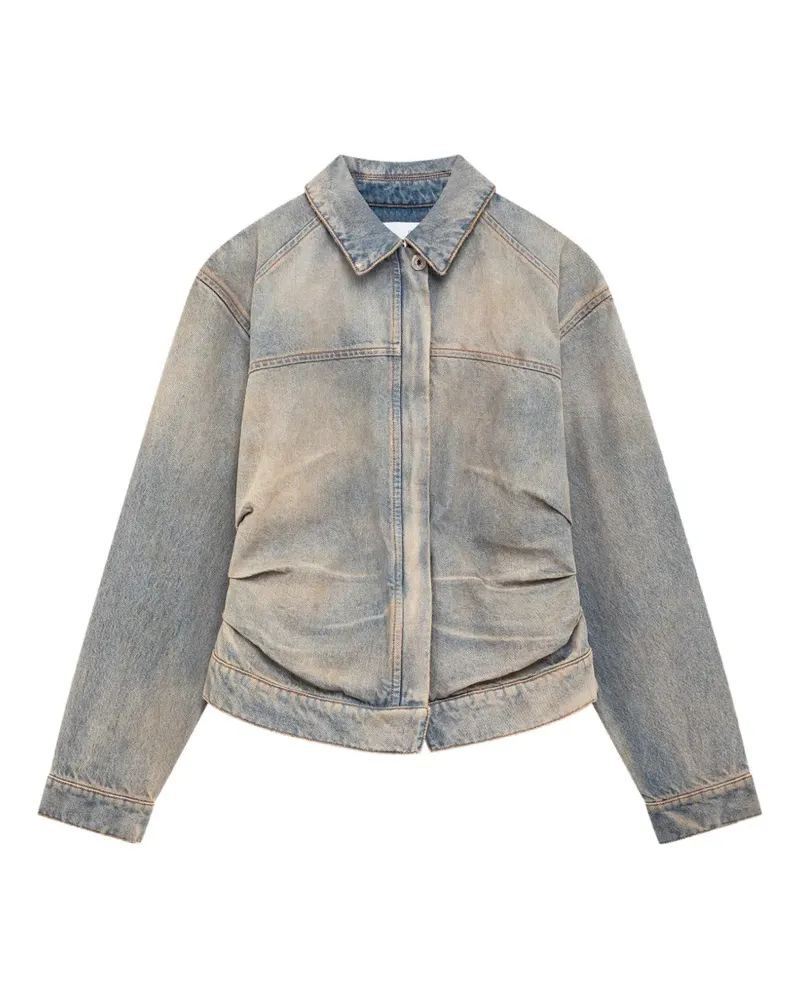 MSGM Ausgeblichene Jeansjacke - Blau Blau