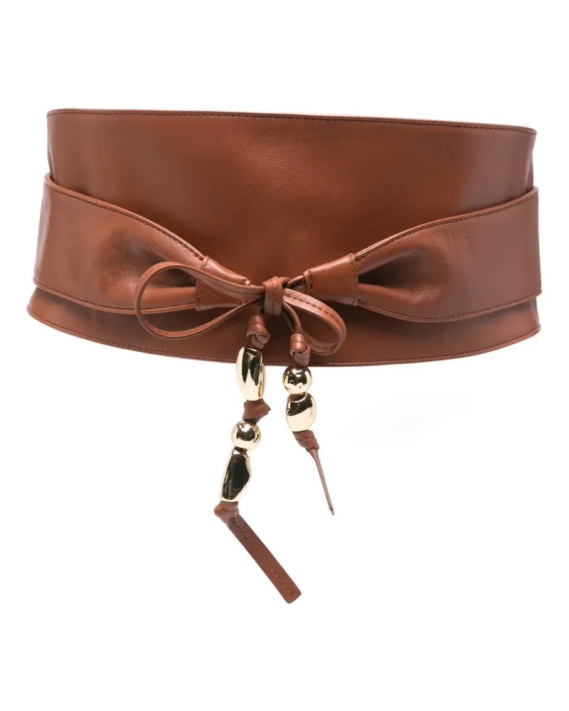 Zimmermann foam pebbles wrap leather belt - Braun Braun