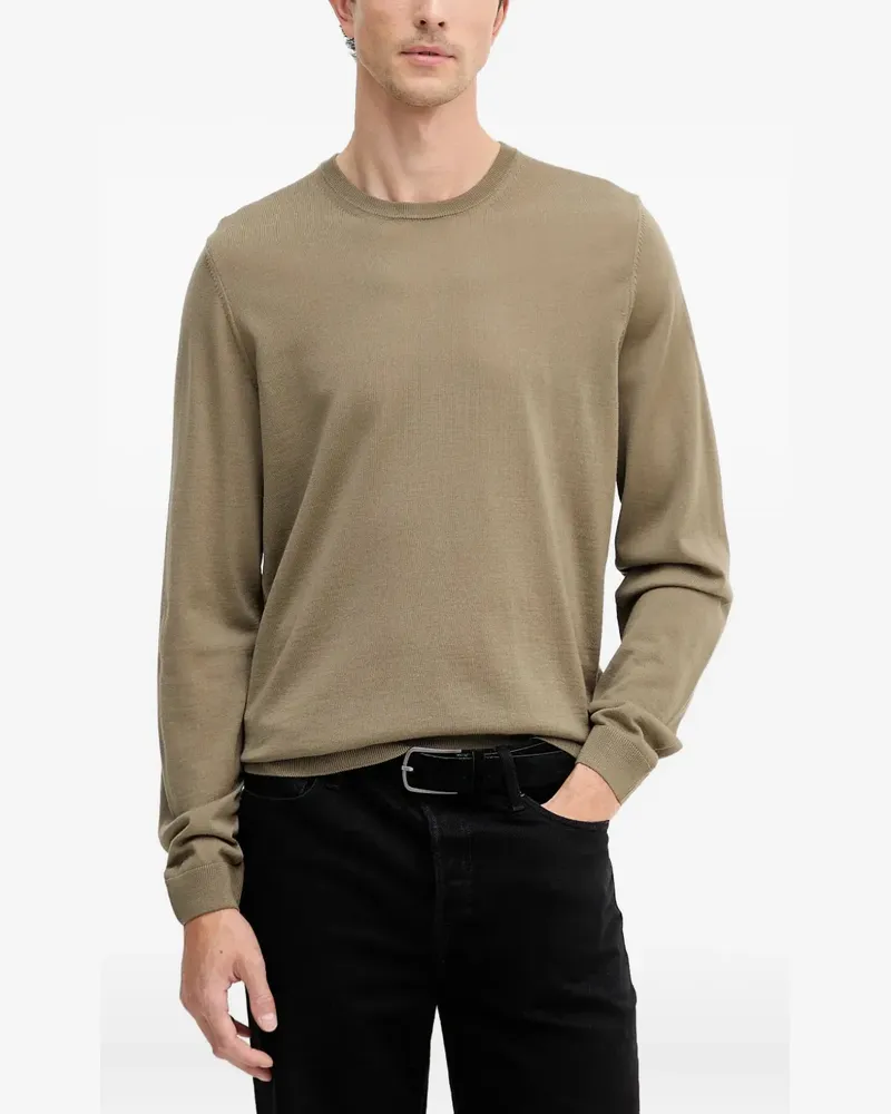 HUGO BOSS crew-neck long-sleeve sweater - Nude Nude