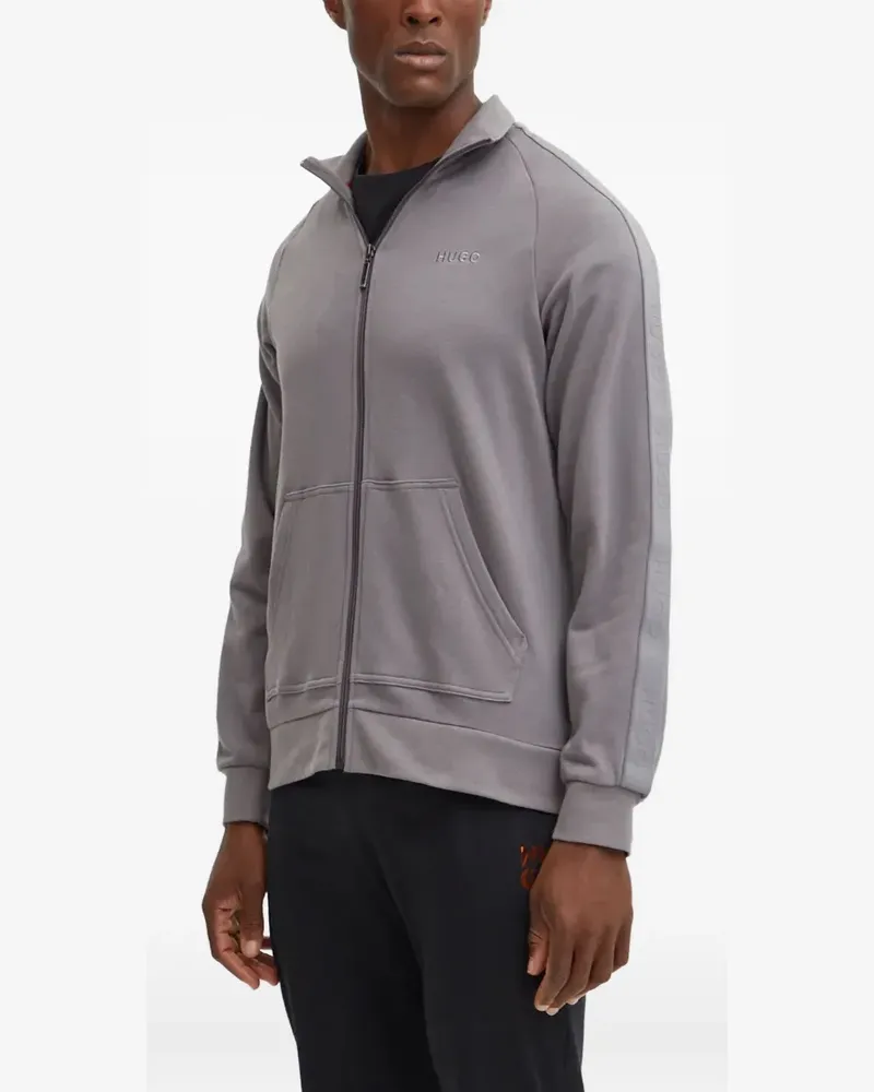 HUGO BOSS Sweatshirt mit Raglanärmeln und Reißverschluss - Grau Grau