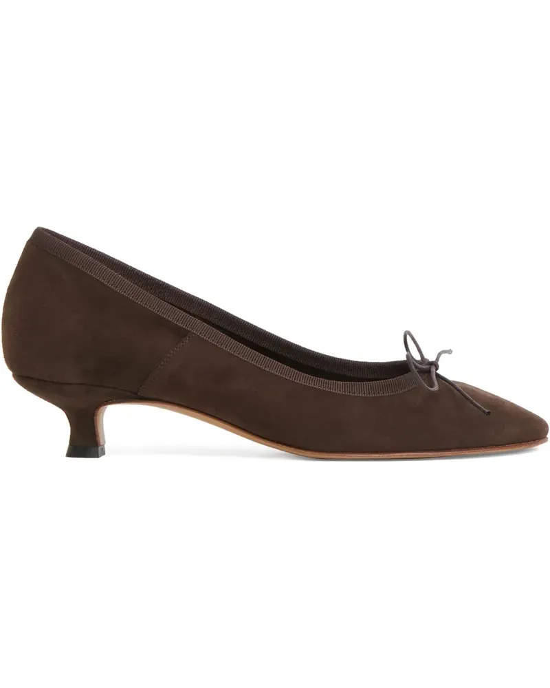 Mansur Gavriel Ballerina Pumps mit Kitten-Heel-Absatz - Braun Braun