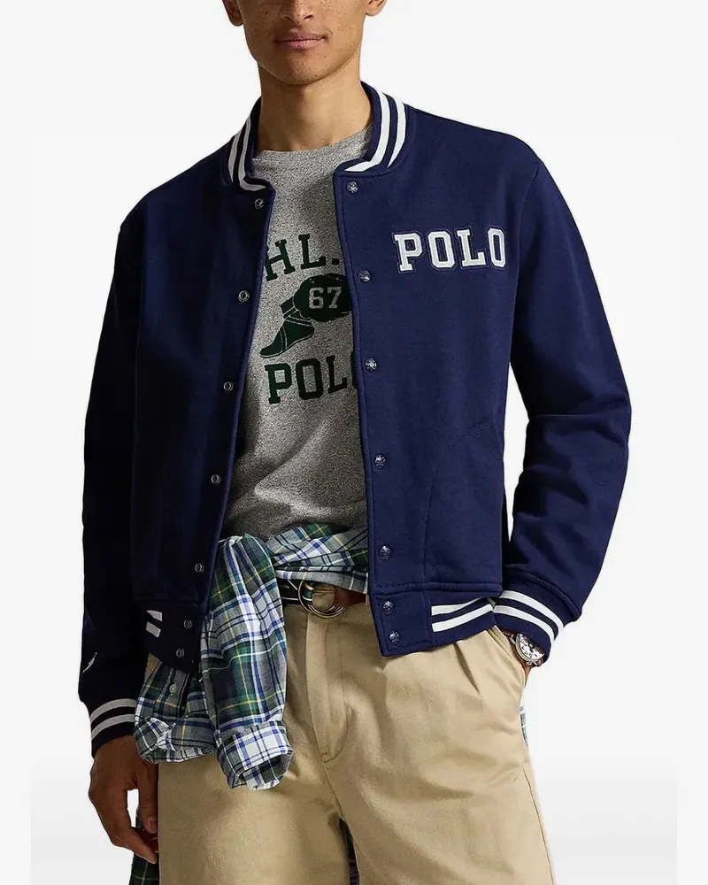 Ralph Lauren Bomberjacke im College-Look - Blau Blau