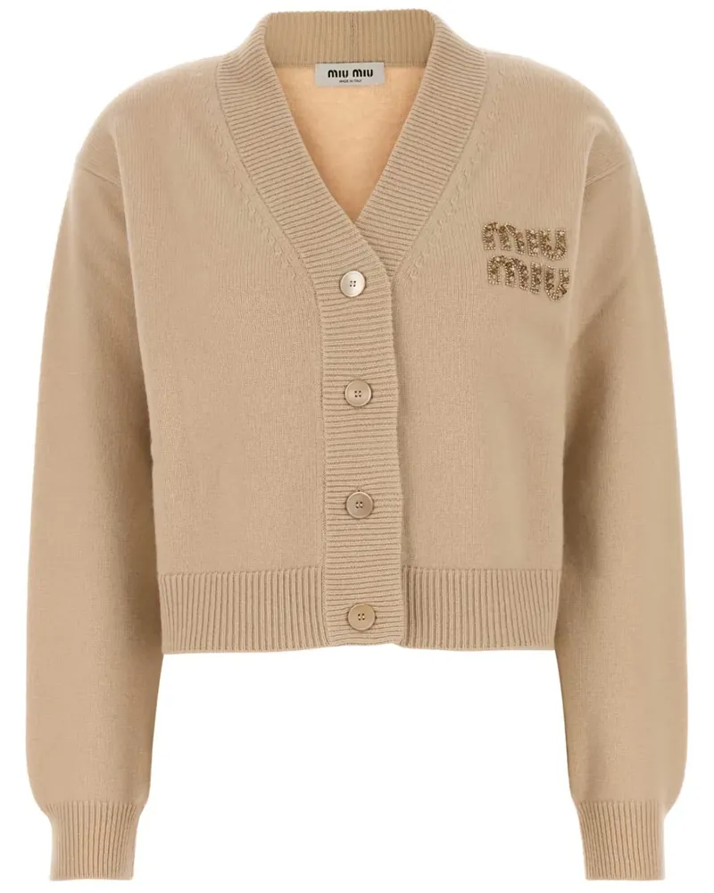 Miu Miu Cardigan aus Kaschmir - Nude Nude