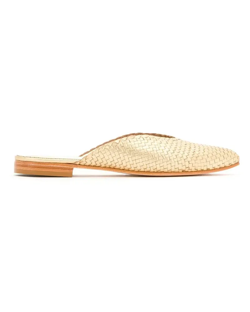 Sarah Chofakian Mules aus Leder - Metallic Metallic