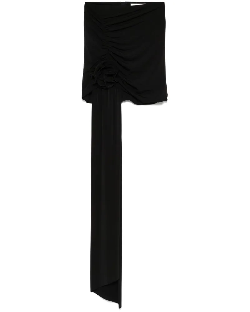 NISSA Minirock mit Blumen-Applikationen - Schwarz Schwarz