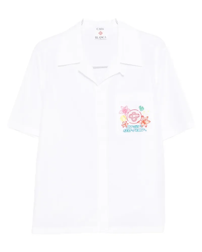 Casablanca Paris graphic embroidered shirt - Weiß Weiß