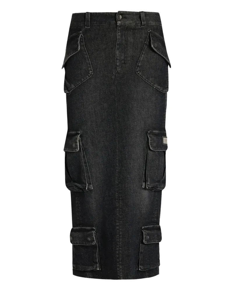 Dolce & Gabbana Midirock mit aufgesetzten Taschen - Schwarz Schwarz