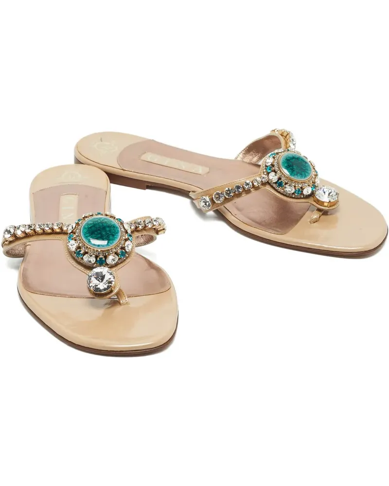 Gina Sandalen mit Kristallen - Nude Nude