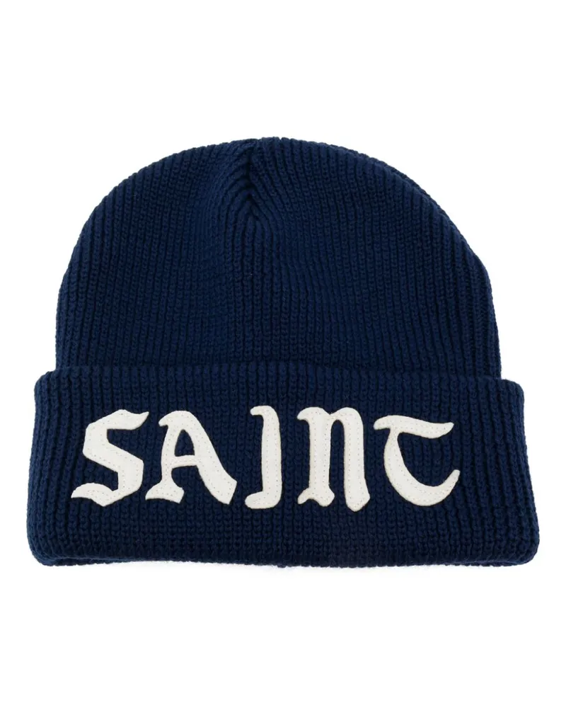 SAINT MXXXXXX Beanie mit Logo - Blau Blau