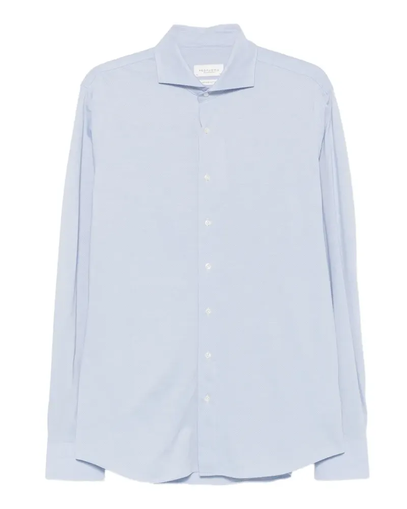 Profuomo spread-collar long-sleeve shirt - Blau Blau