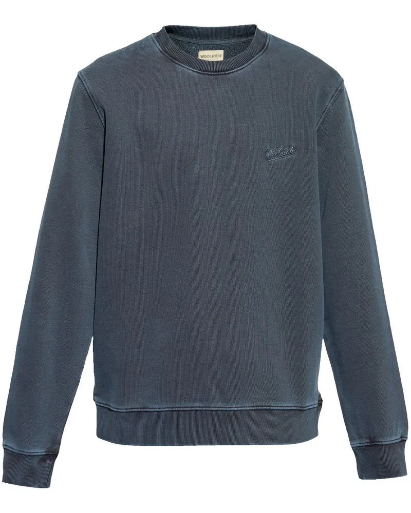 Woolrich Sweatshirt mit Logo-Stickerei - Blau Blau