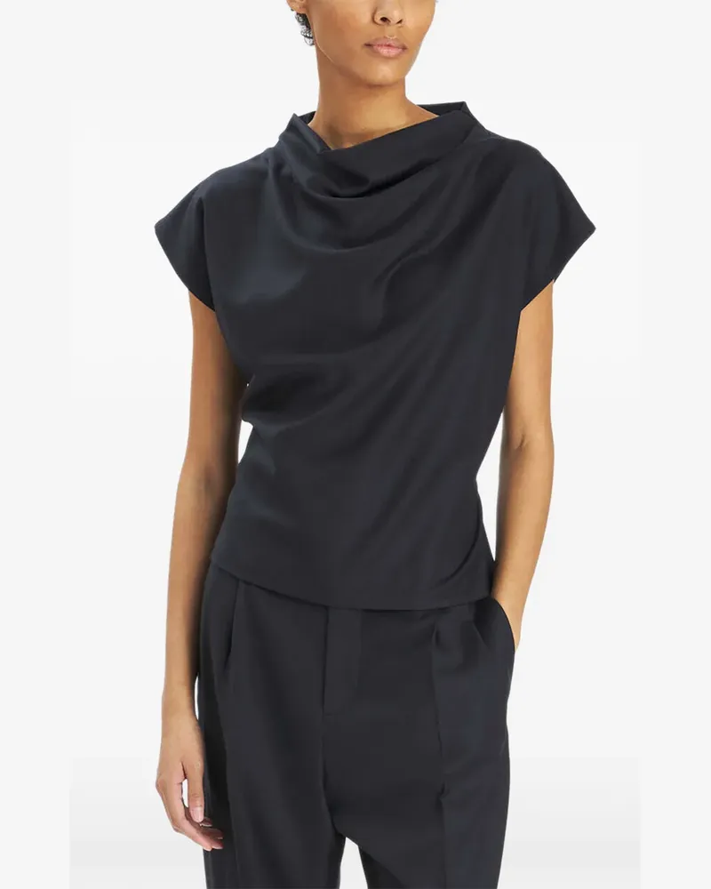 BARENA Drapiertes Bianchina Top - Schwarz Schwarz