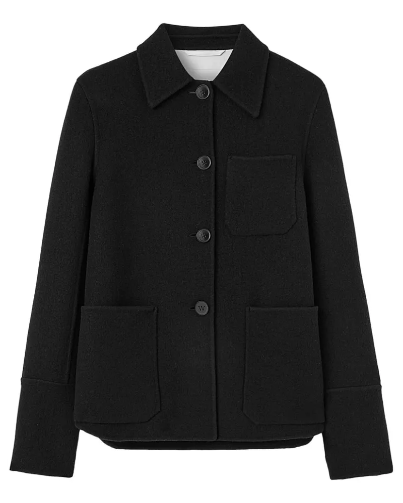 Jil Sander Einreihige Jacke Schwarz