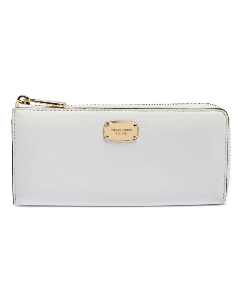Michael Kors 2010 Portemonnaie mit Reißverschluss - Weiß Weiß