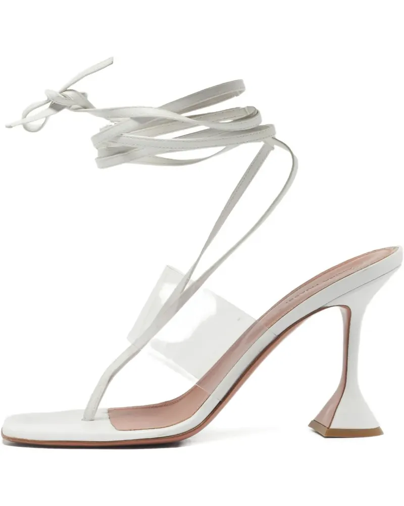 Amina Muaddi Zula sculptural sandals - Weiß Weiß