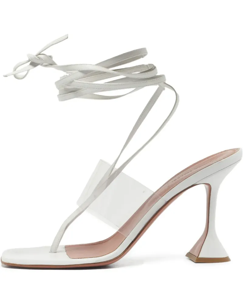 Amina Muaddi Skulpturale Zula Sandalen - Weiß Weiß