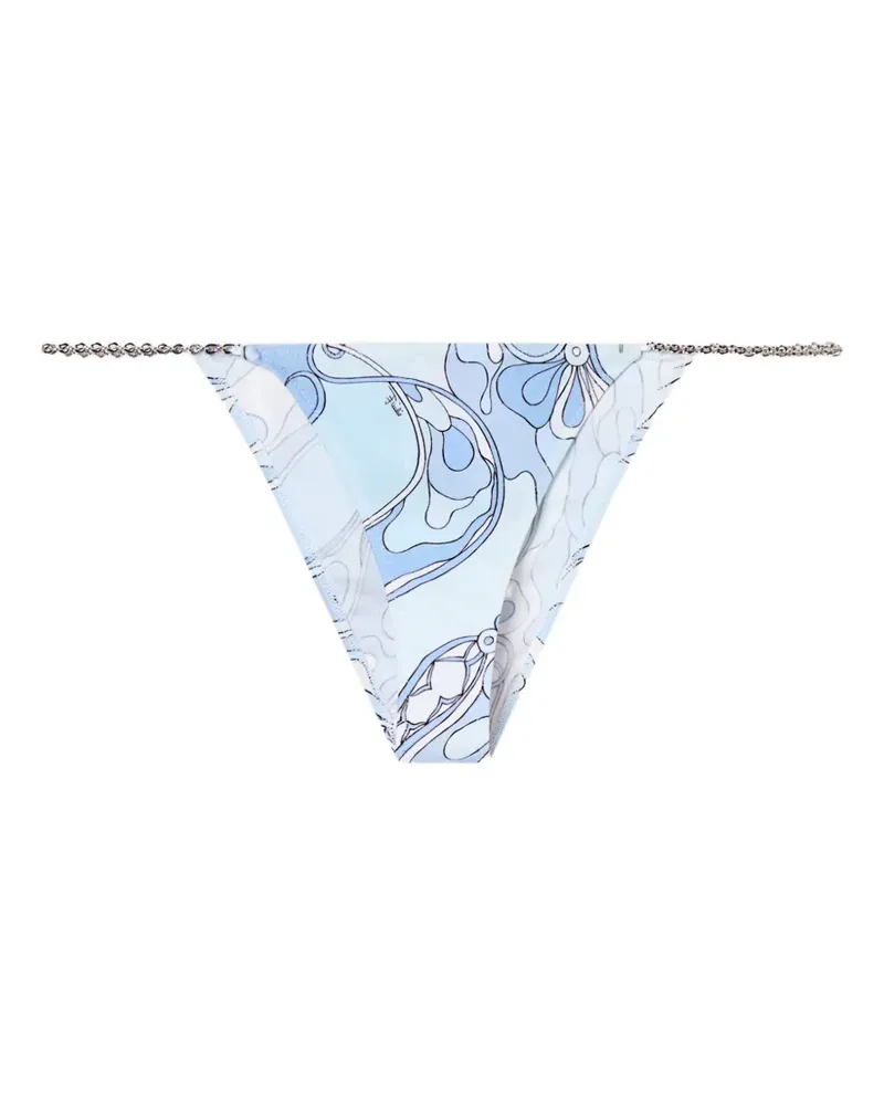 Emilio Pucci Orchidee-print bikini bottoms - Blau Blau
