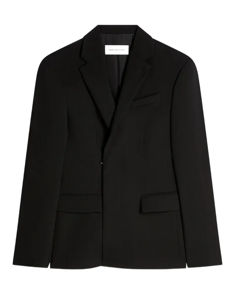 Dries van Noten Jacke mit fallendem Revers - Schwarz Schwarz
