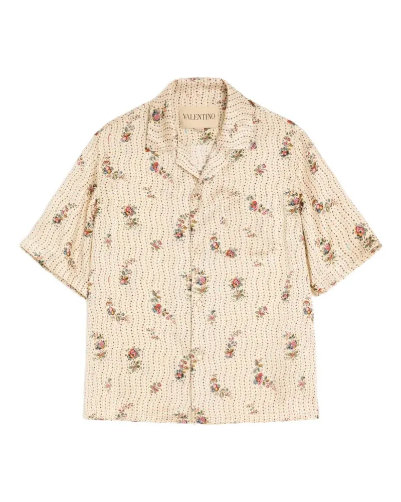 Valentino Garavani Hemd mit Blumen-Print - Nude Nude
