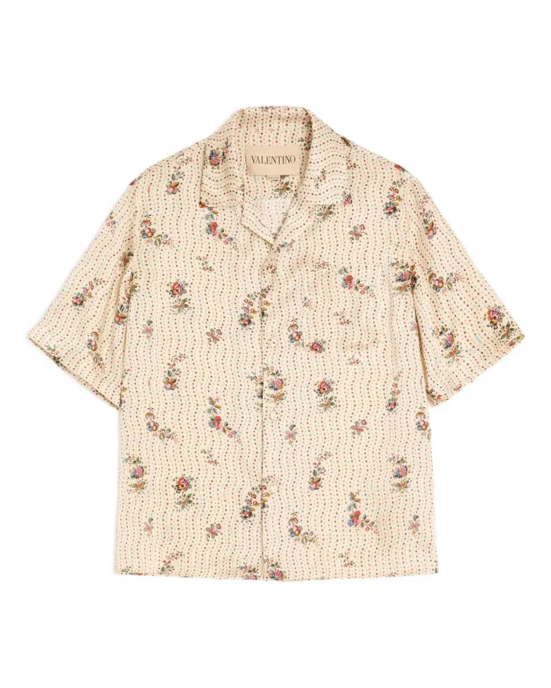 Valentino Garavani Hemd mit Blumen-Print - Nude Nude