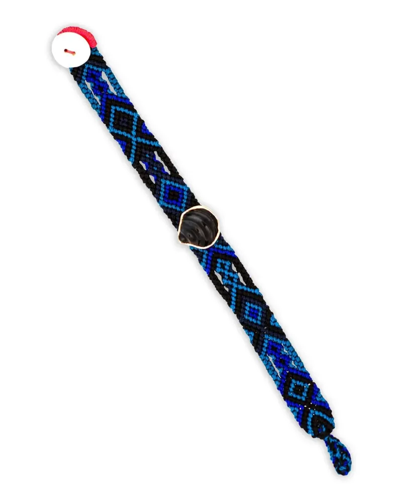 DEZSO 18kt Chione Mexican Rotgoldarmband - Blau Blau