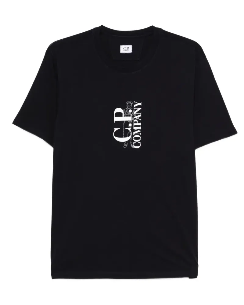 C.P. Company T-Shirt mit Logo-Print - Blau Blau