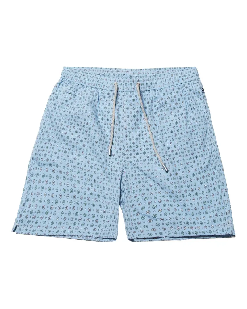 MC2 Saint Barth floral-print drawstring swim shorts - Blau Blau