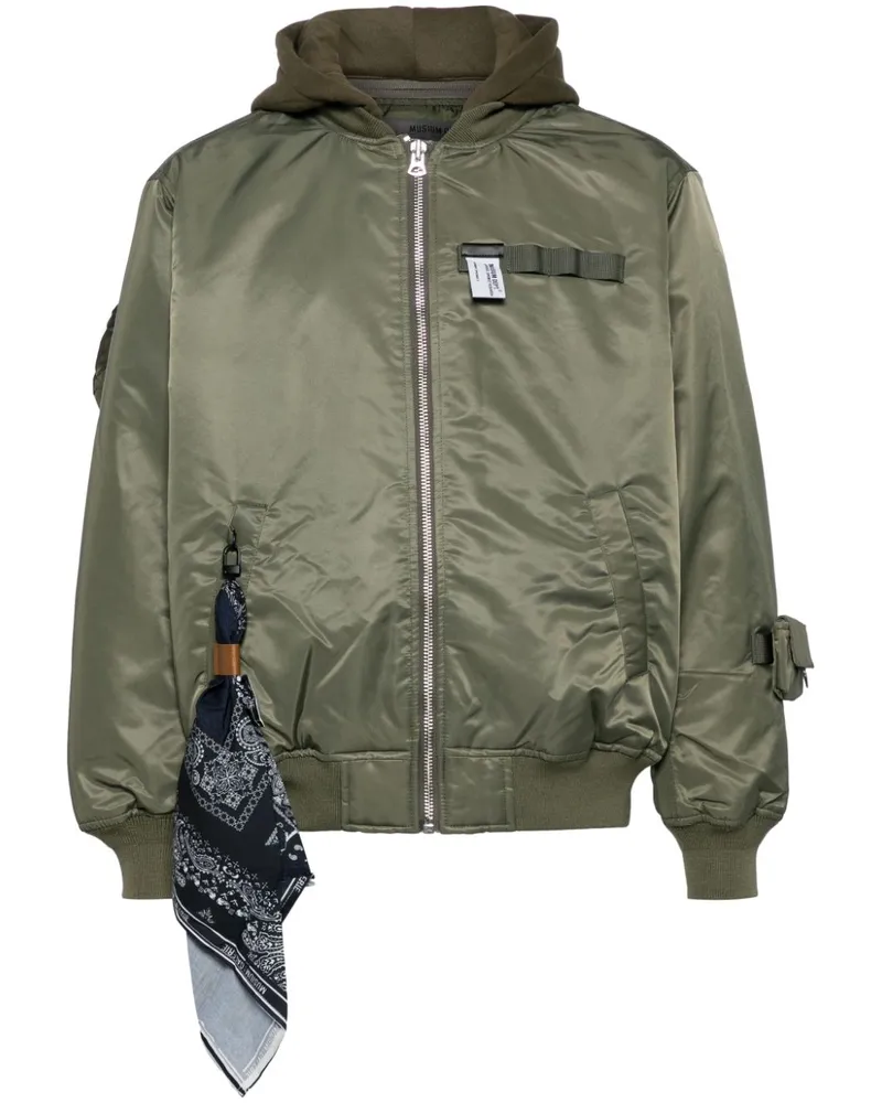 Musium Div. Kapuzenjacke mit Reißverschluss - Grün Grün