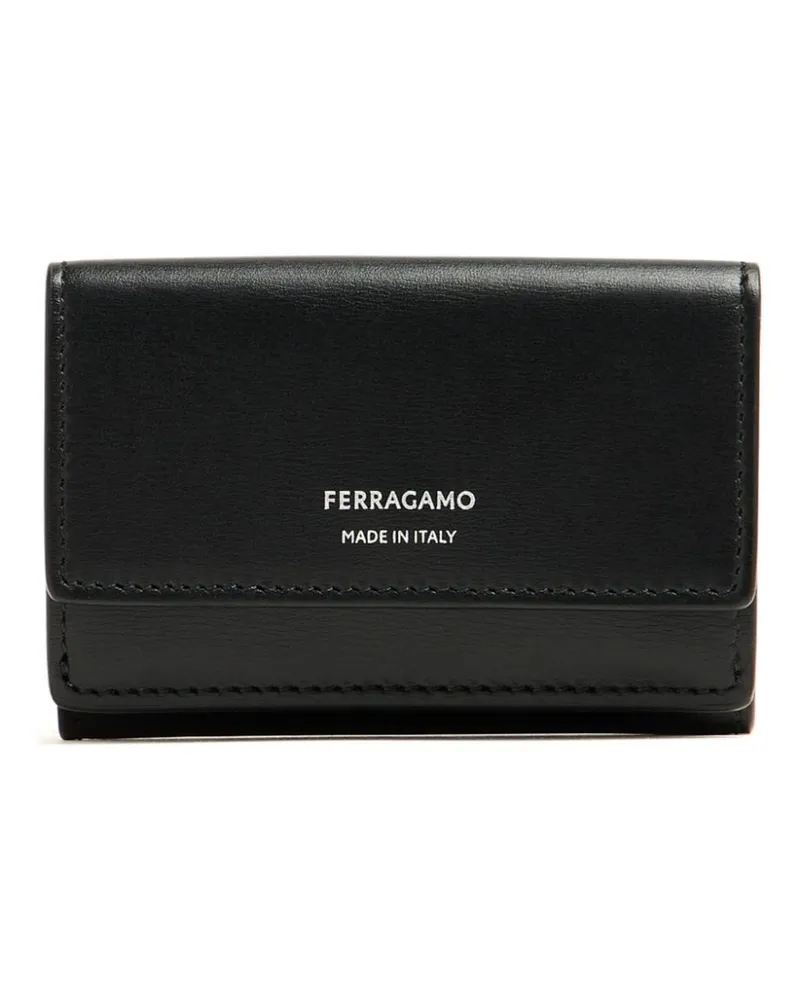 Ferragamo Classic Portemonnaie mit Klappe Schwarz