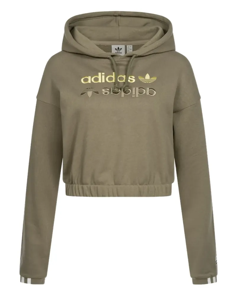 adidas Hoodie mit Logo-Stickerei - Grün Grün