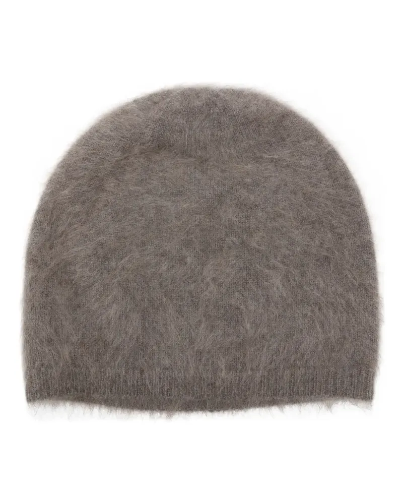 Lisa Yang The Brushed Beanie aus Mohair - Grau Grau