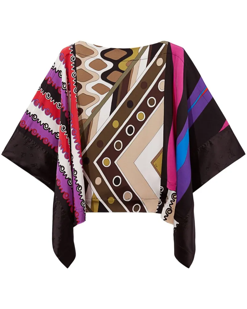 Emilio Pucci Kaftan mit Patchwork-Print - Grün Grün