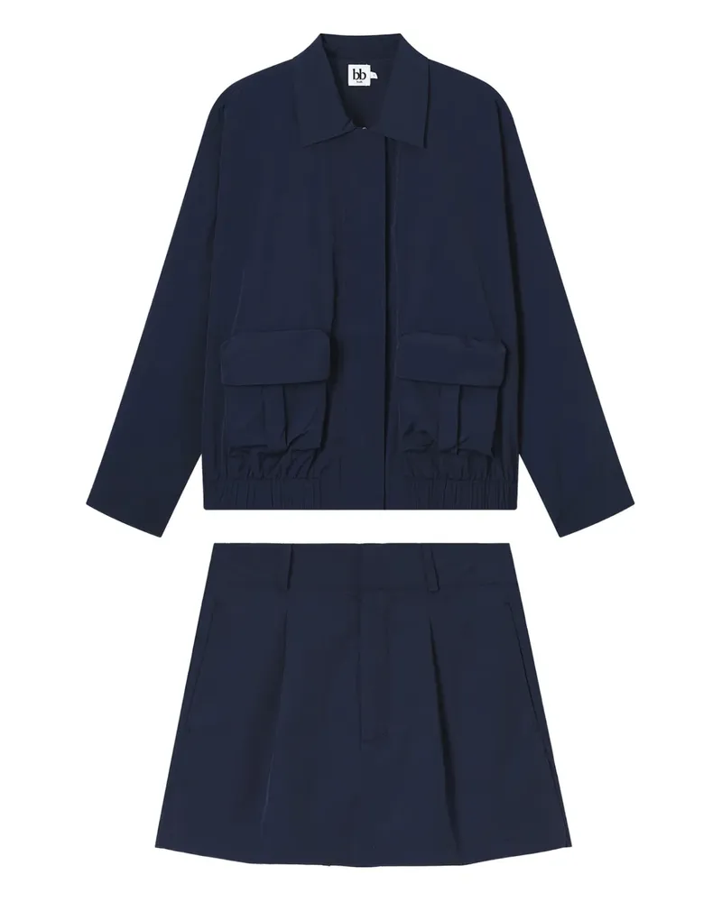 b+ab Set aus Jacke und Rock - Blau Blau