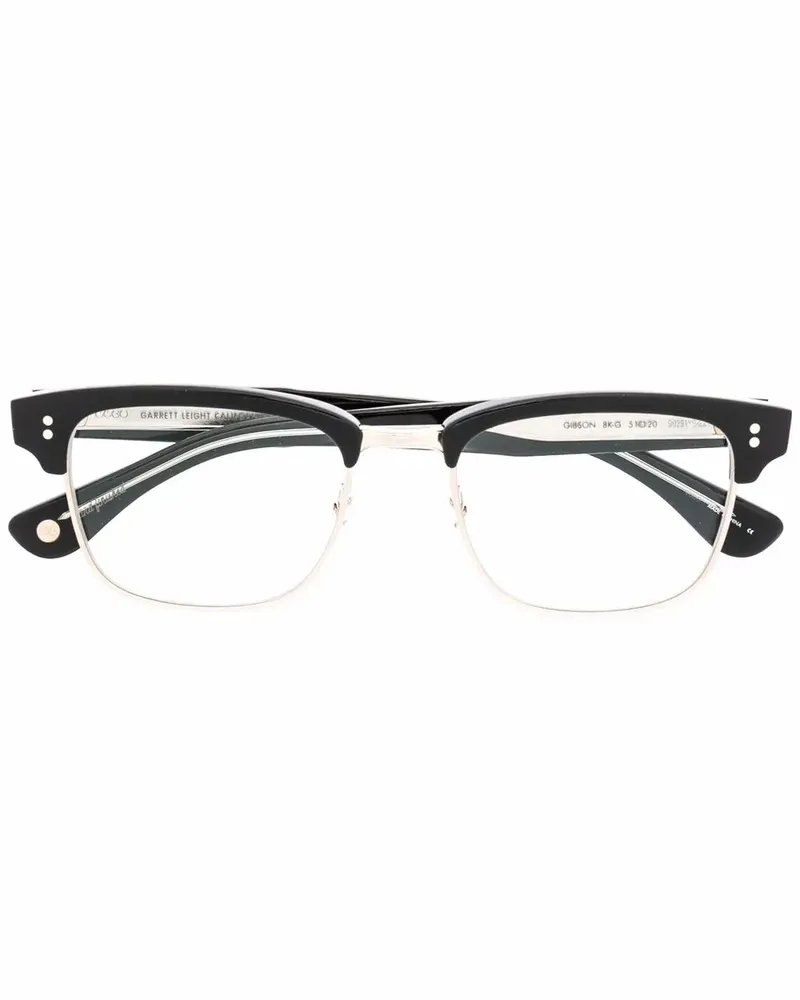 Garrett Leight Brille mit eckigem Gestell - Schwarz Schwarz