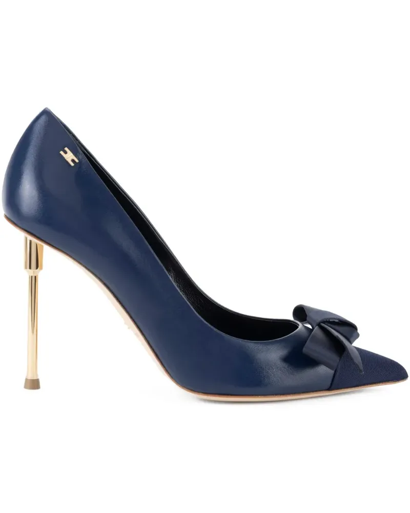Elisabetta Franchi Pumps mit Schleife 100mm - Blau Blau