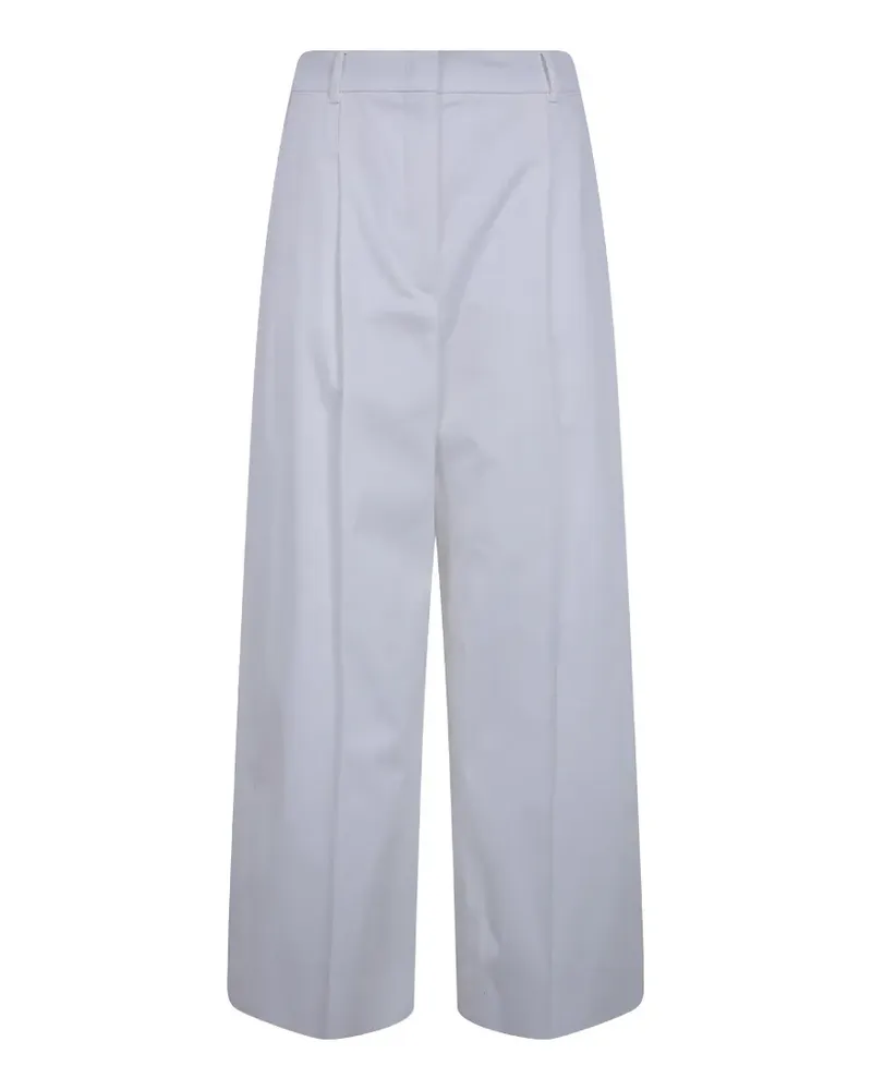 Max Mara pleated wide-leg trousers - Weiß Weiß